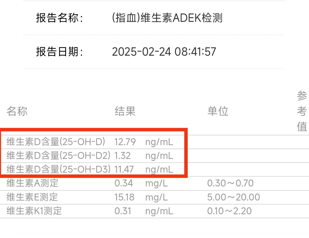 维生素D水平终于到了理想值