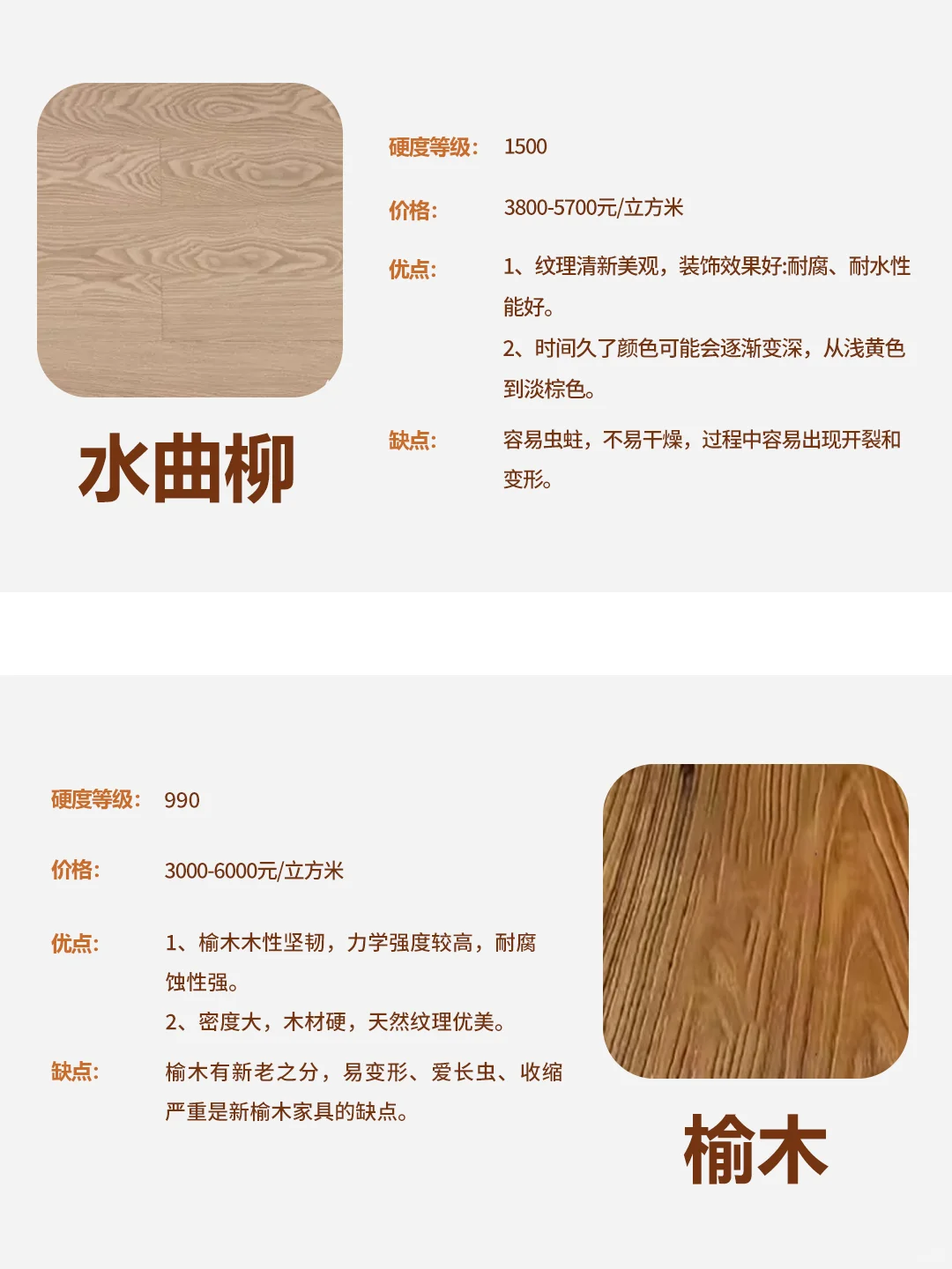 实木家具怎么选❓各种木材优缺点✅‼️