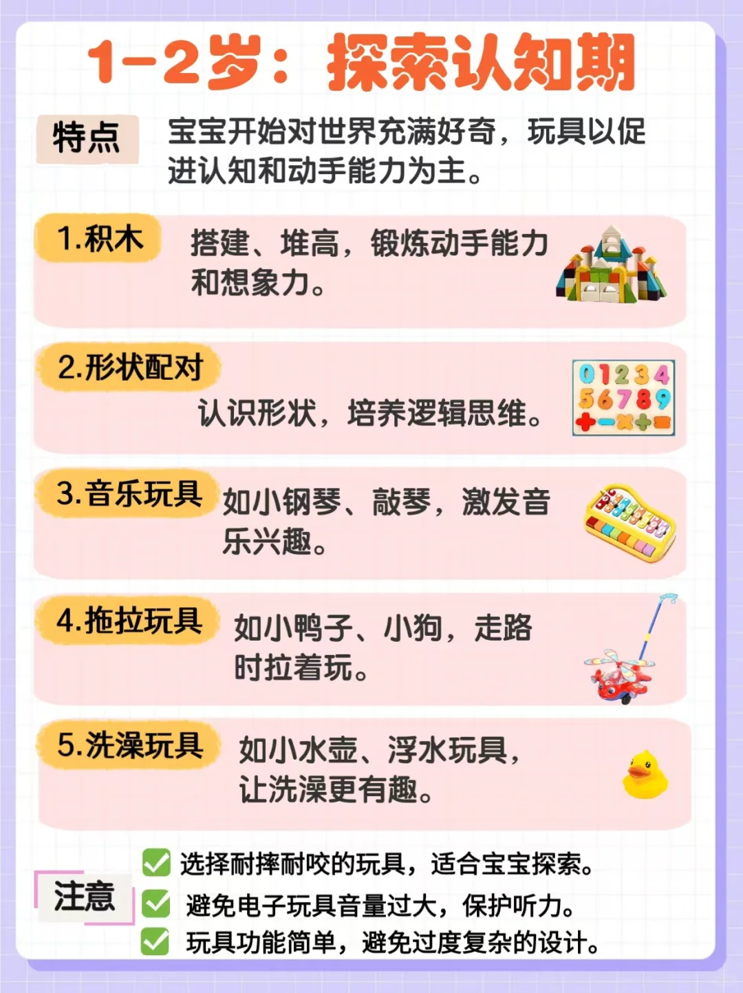 0-6岁宝宝益智玩具清单 按年龄选不踩雷!