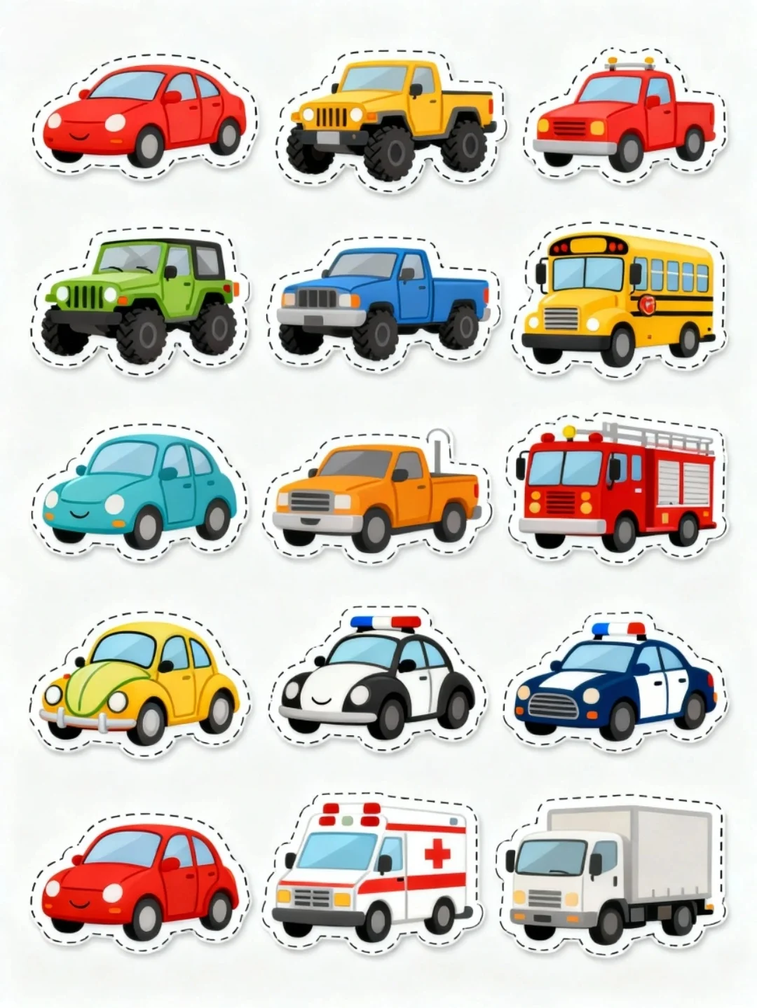 各种各样的小汽车