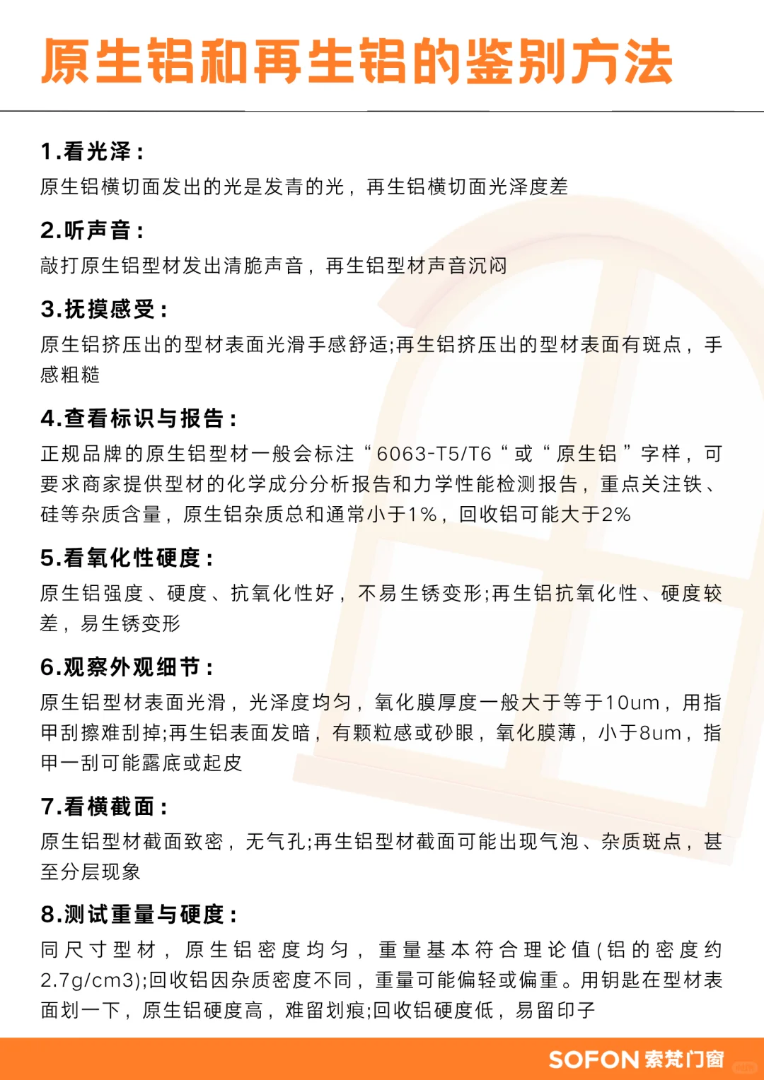 【门窗选购】原生铝和再生铝的鉴别法✅