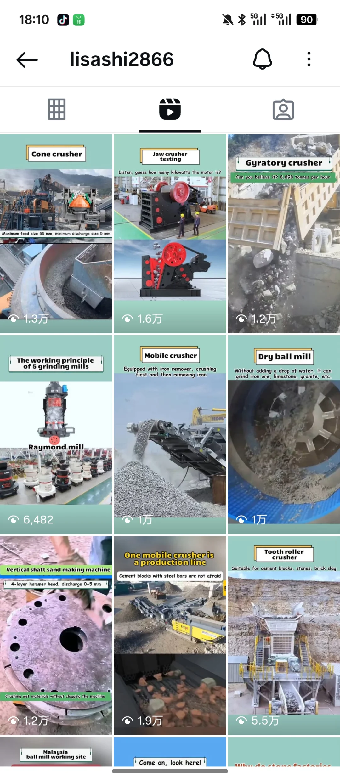 矿山机械做ins，0-1做6.4w粉，月询盘600+