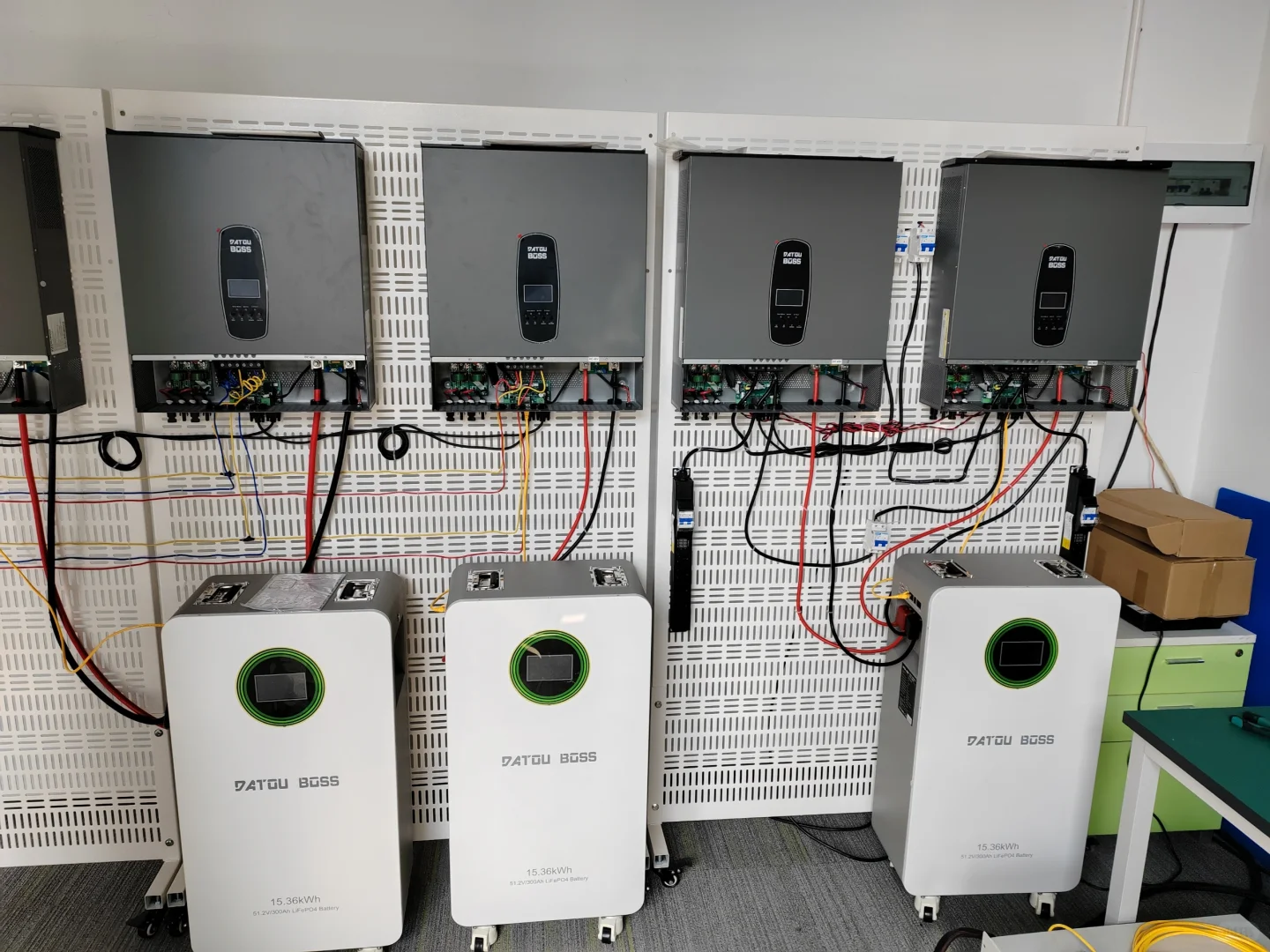 光伏板+逆变器+储能电池构成完整光储系统