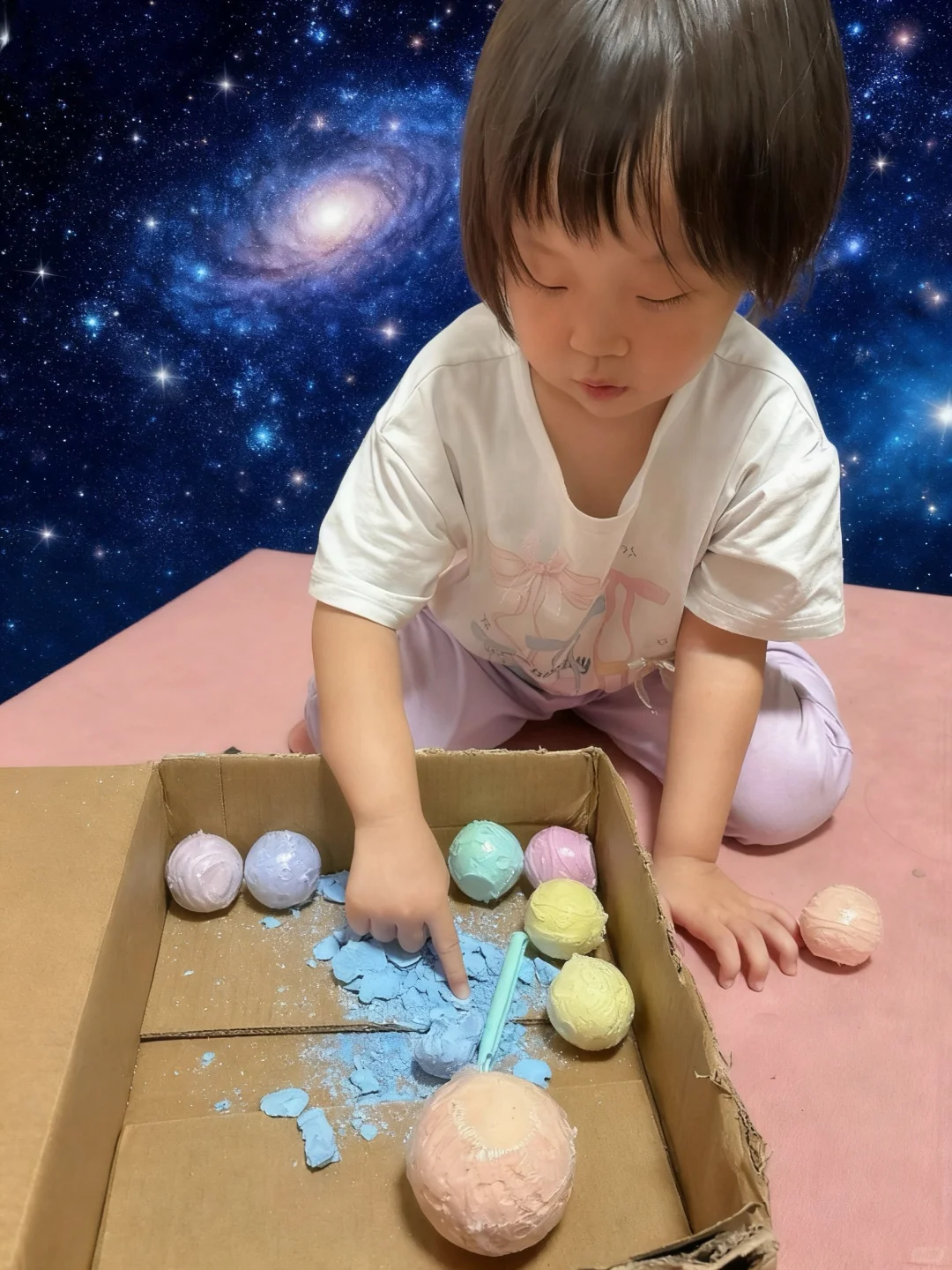 3岁娃的第一次“星际考古”！8大行星+宝石挖掘