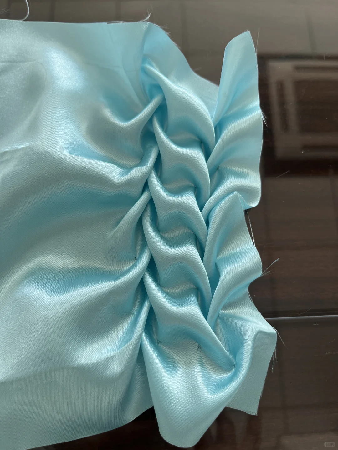 ?面料再造肌理鱼尾褶✨