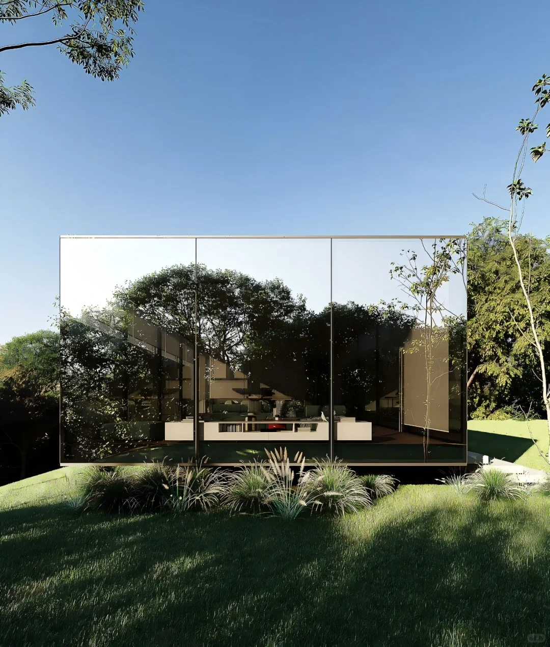 建筑住宅分享｜超极简玻璃梦幻房