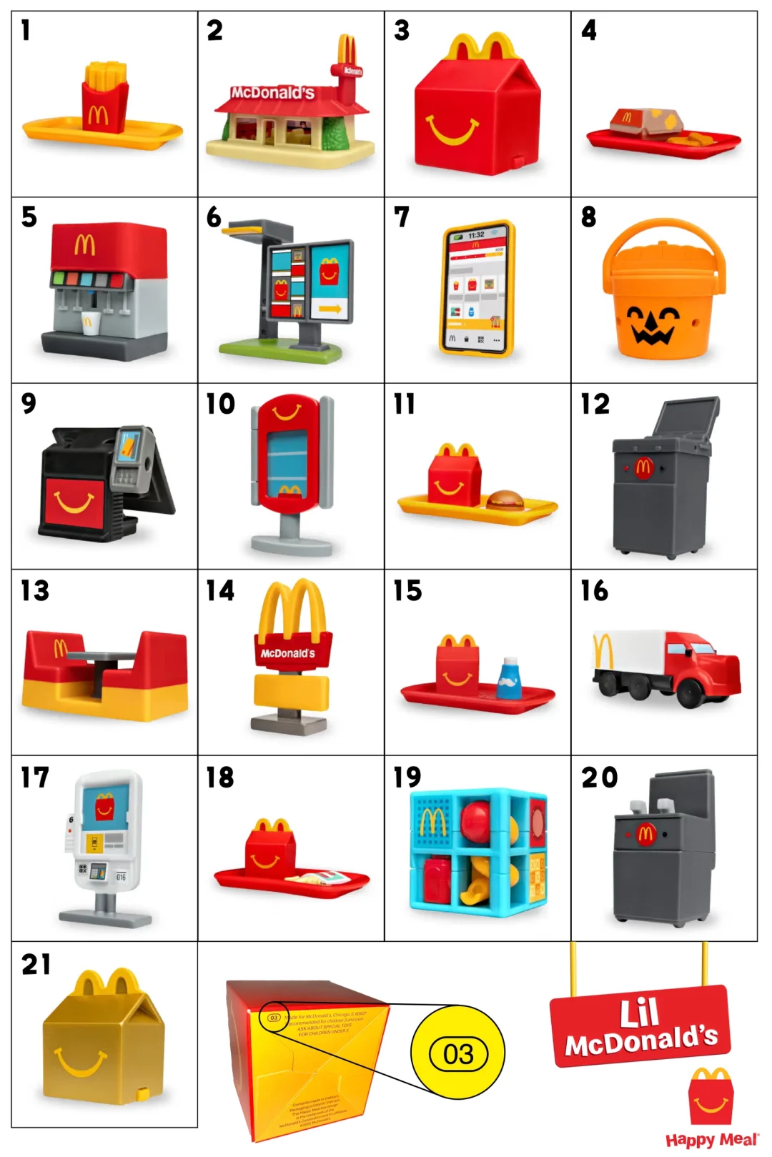 麦当劳新玩具编号表