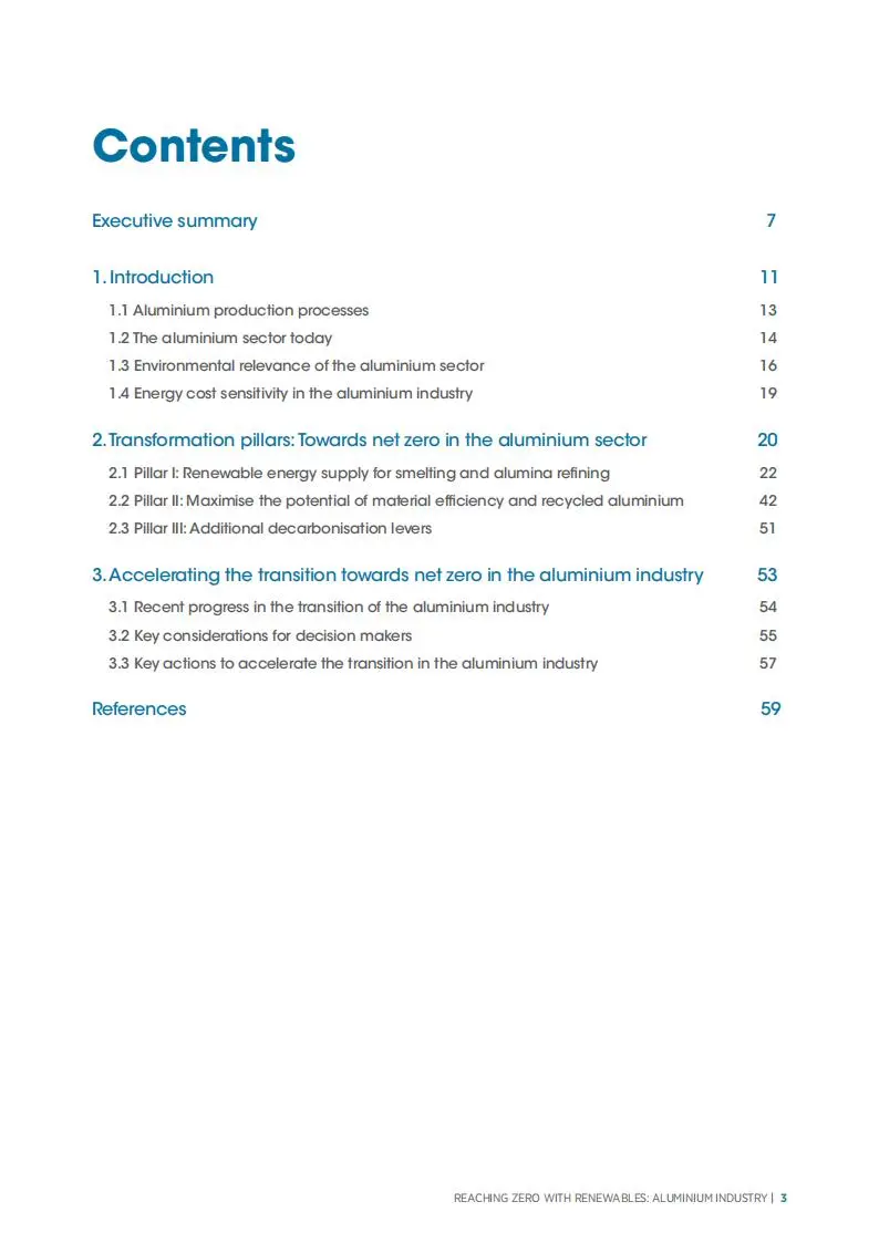 2025通过可再生能源实现零排放：铝工业报告