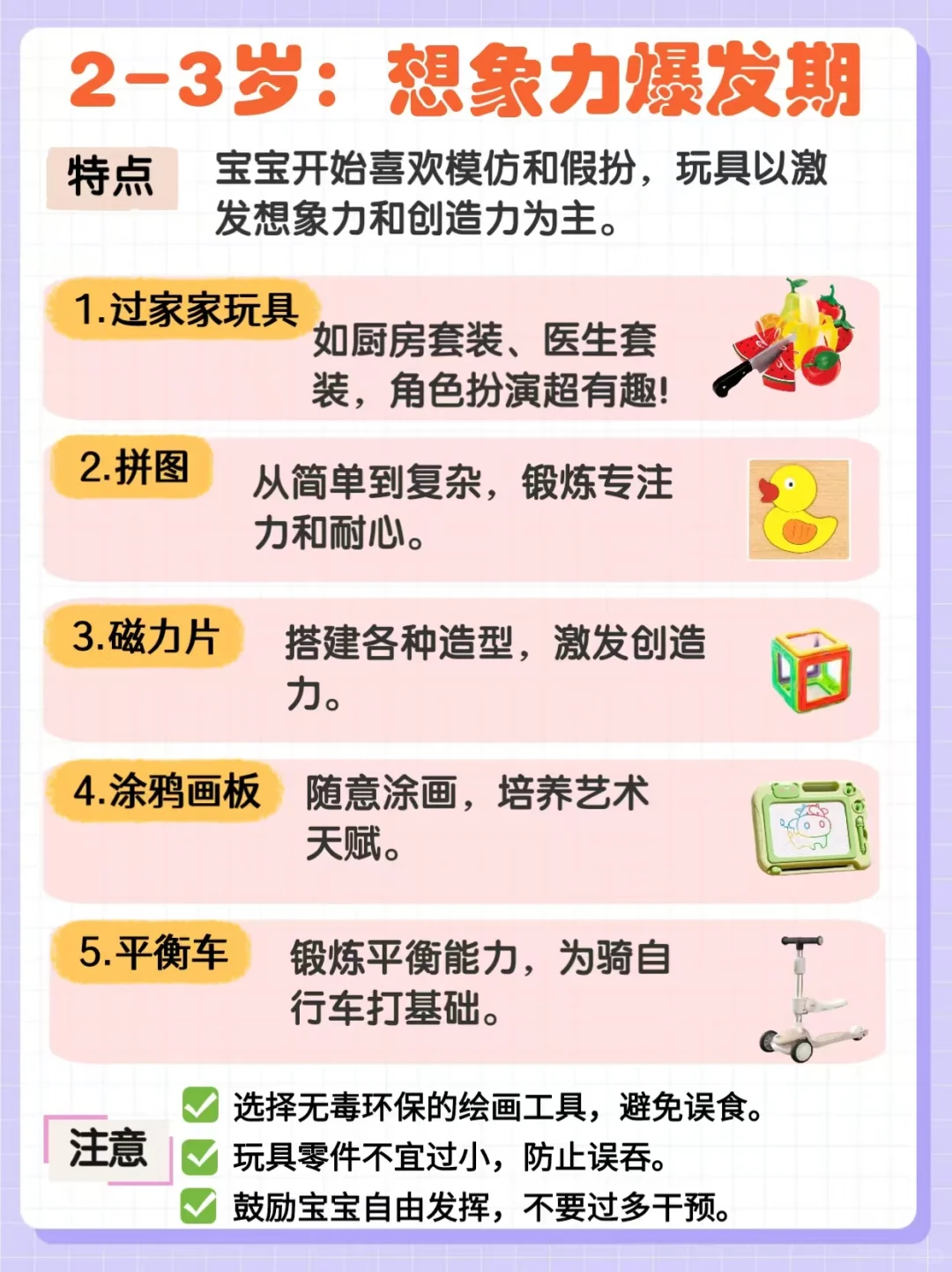 0-6岁宝宝益智玩具清单 按年龄选不踩雷!
