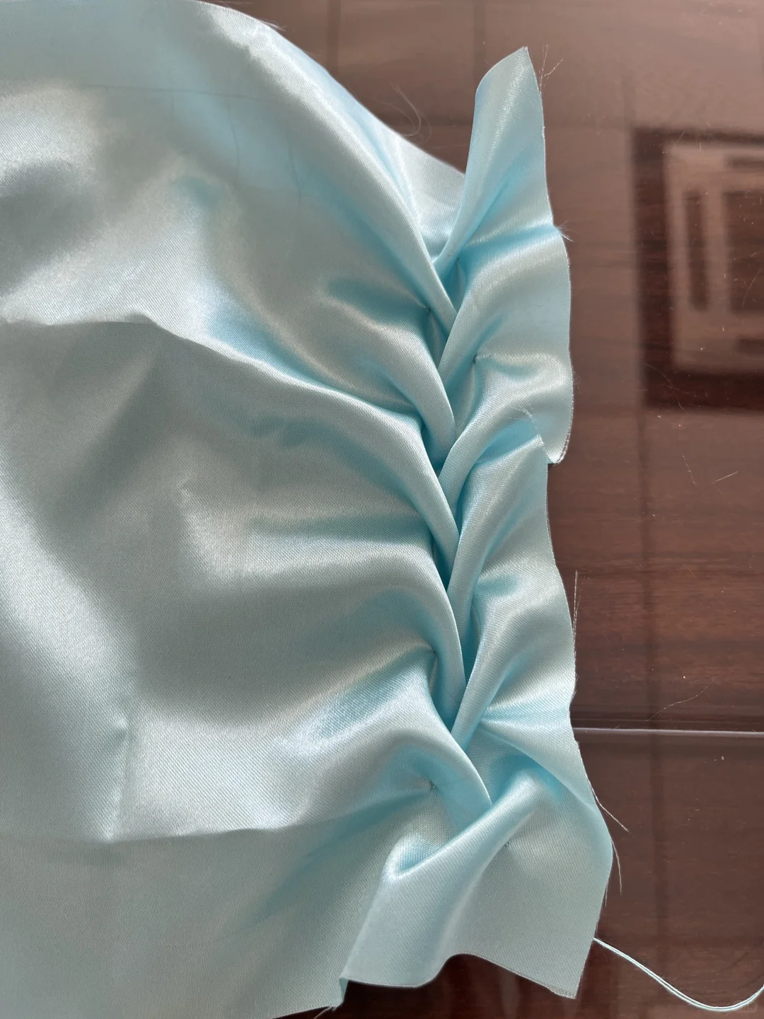 ?面料再造肌理鱼尾褶✨