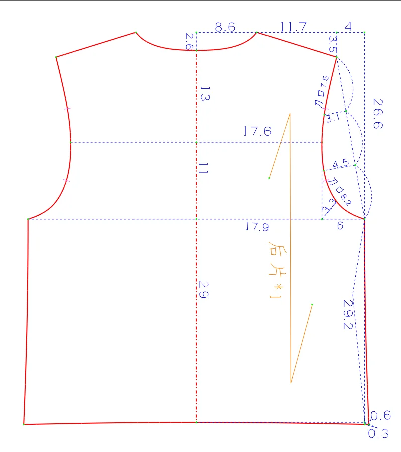 裁剪图分享｜小香风双面呢短款外套纸样