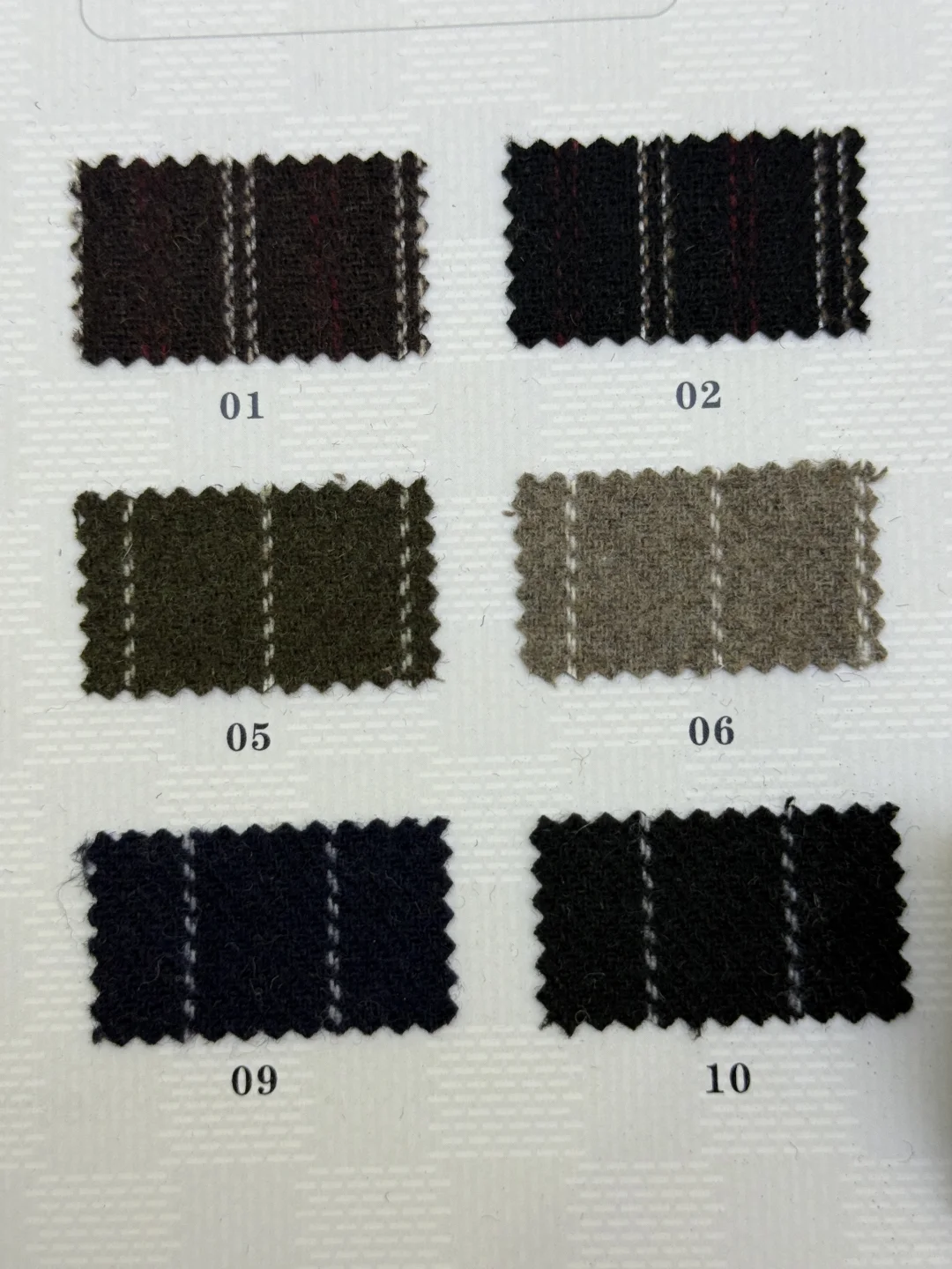 秋冬必备的羊毛条纹双面呢面料～