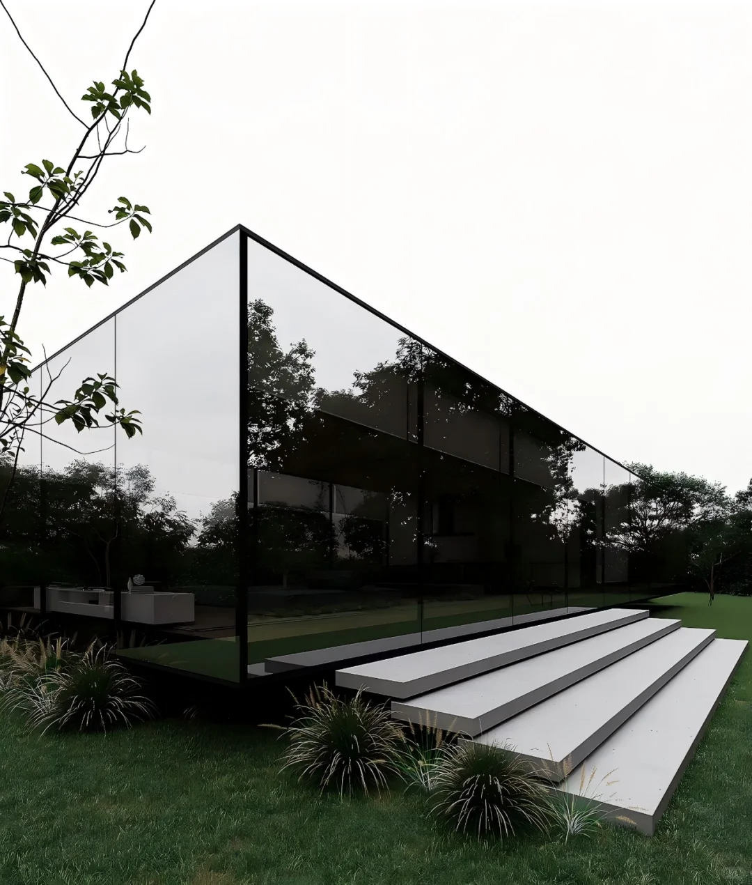 建筑住宅分享｜超极简玻璃梦幻房