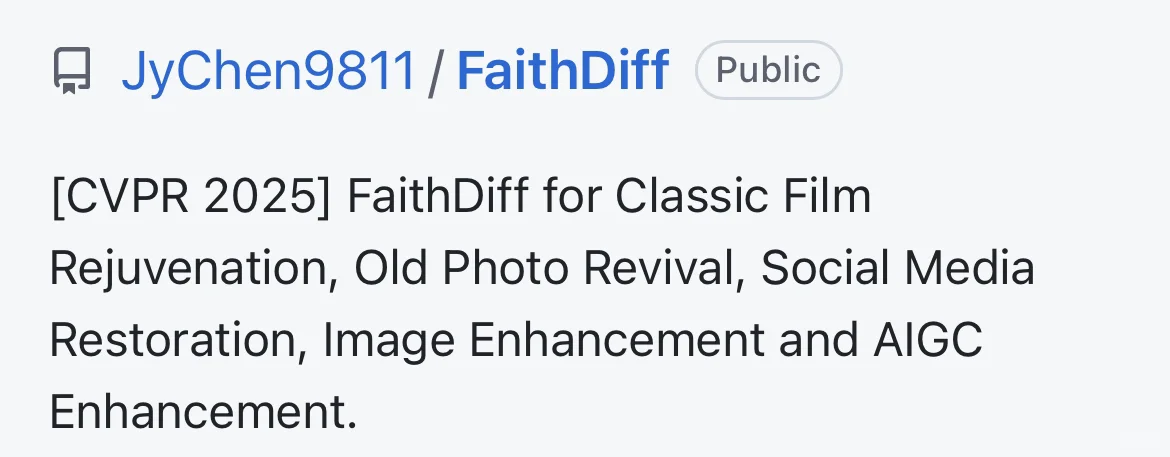 小显存运行无压力!支持4K及8K图像复原!