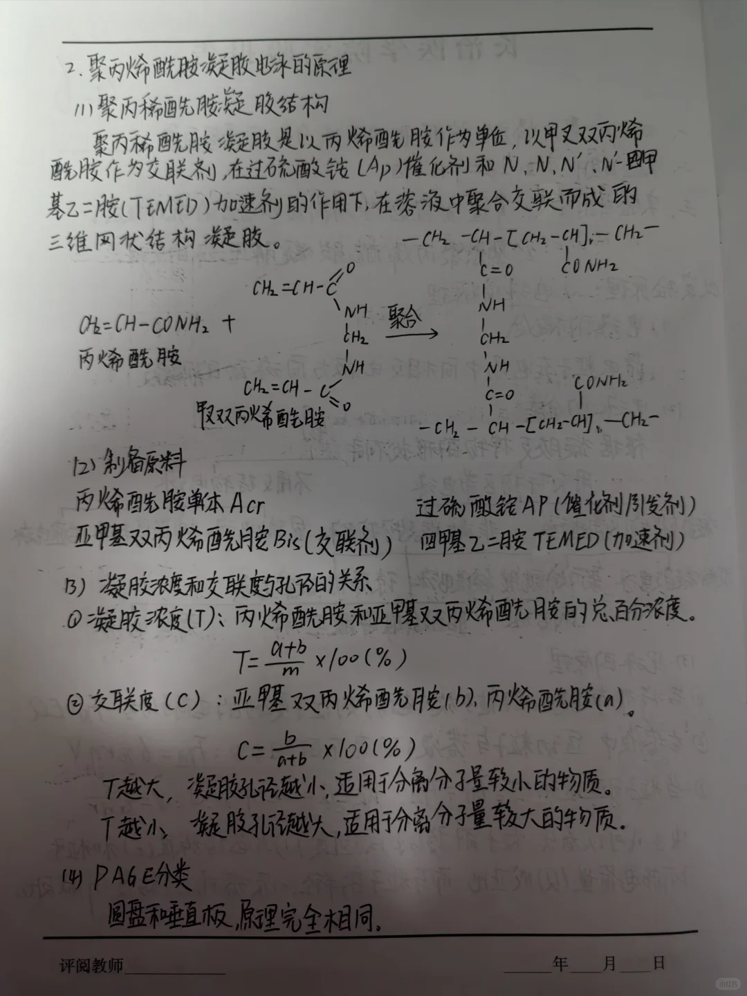 聚丙烯酰胺凝胶电泳分离血清蛋白