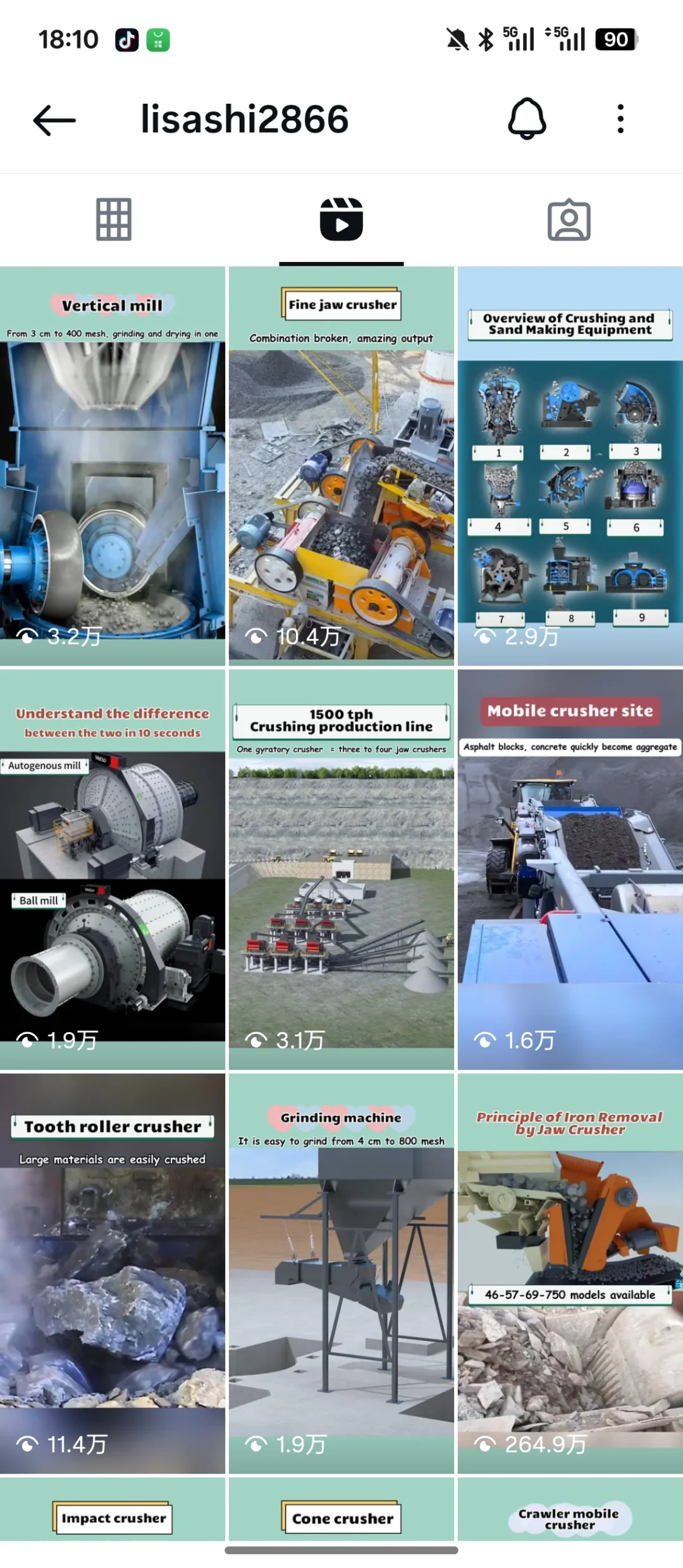 矿山机械做ins，0-1做6.4w粉，月询盘600+