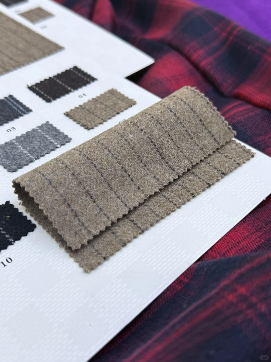 秋冬必备的羊毛条纹双面呢面料～