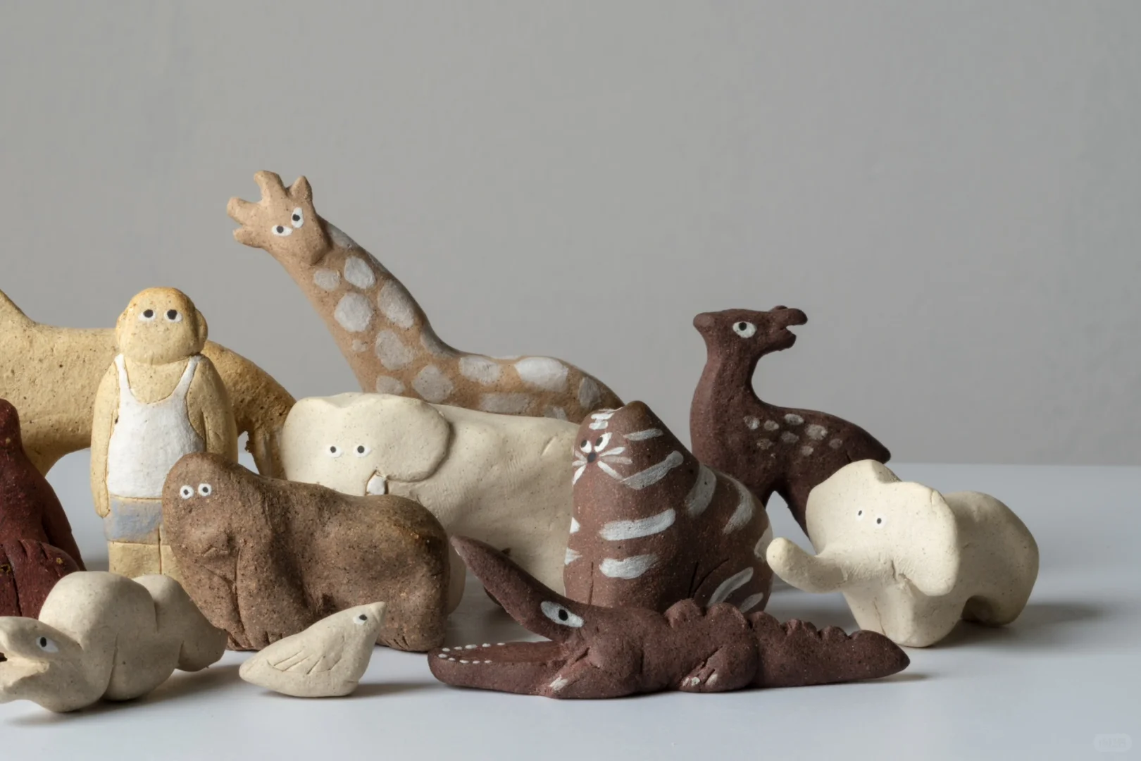 捏一堆动物陪着我｜雕塑作品分享