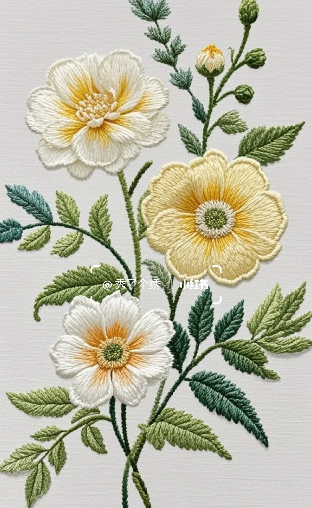 刺绣小画欣赏/花?