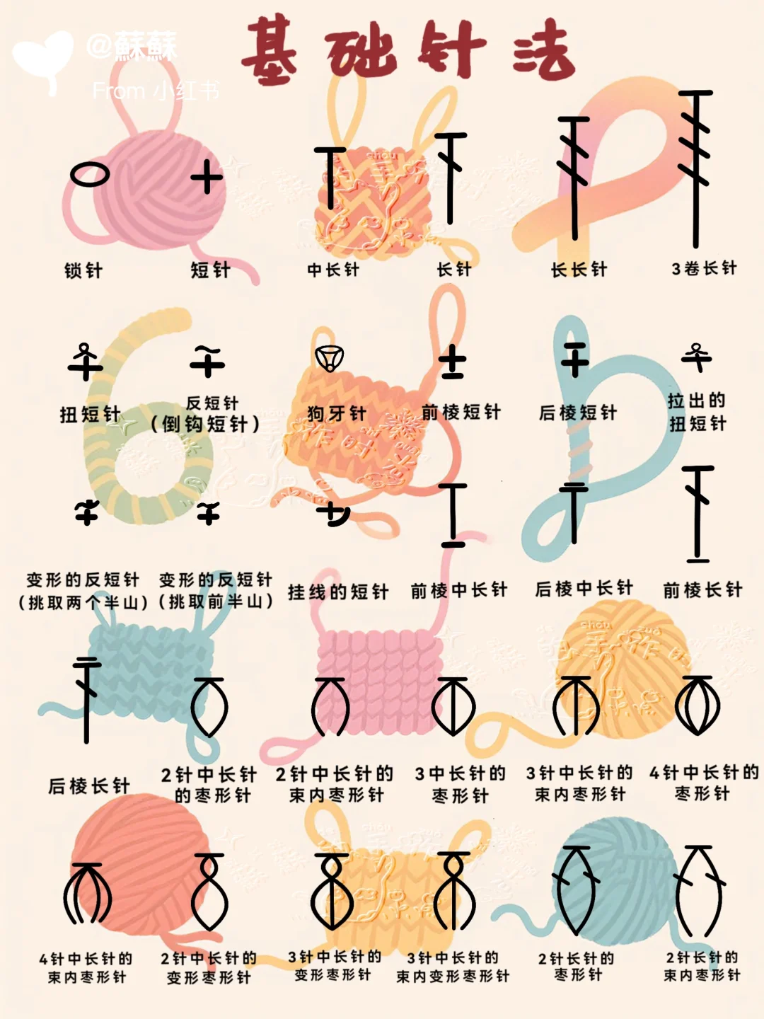 新手必看 | 钩织入门基础针法大揭秘?2