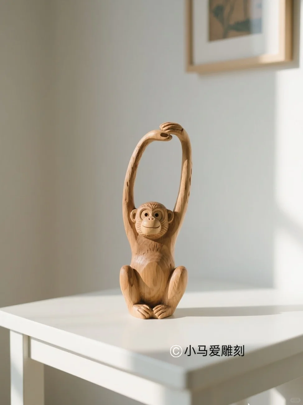 挑战100款木雕工艺品｜长臂猴