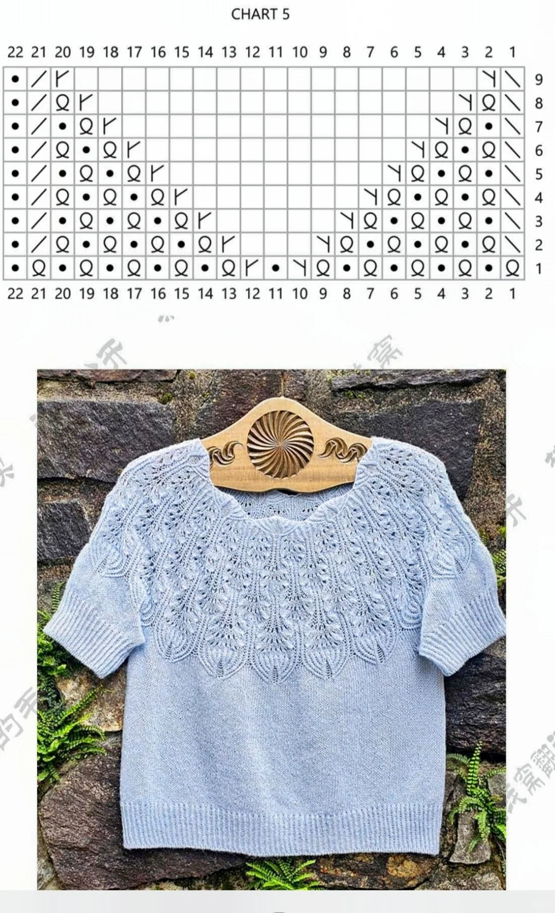 《玛丽丝Tee》编织（附图解＋编织过程）