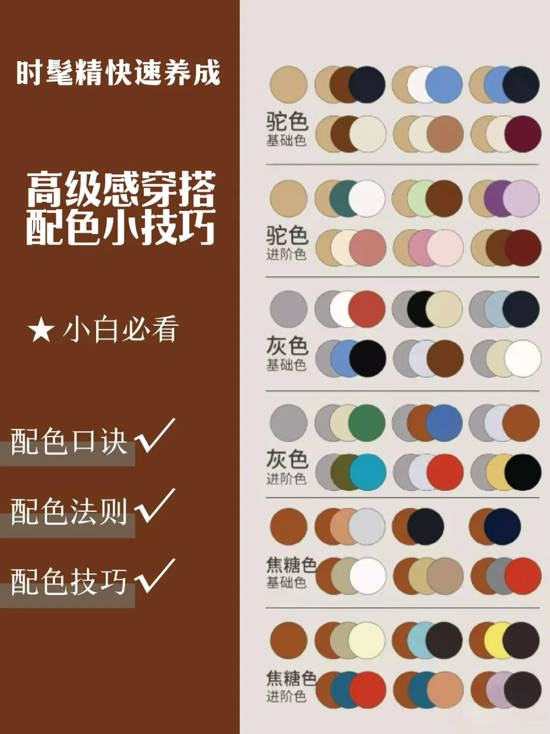 超实用‼️穿搭色彩干货 照着穿秒变时髦精‼️