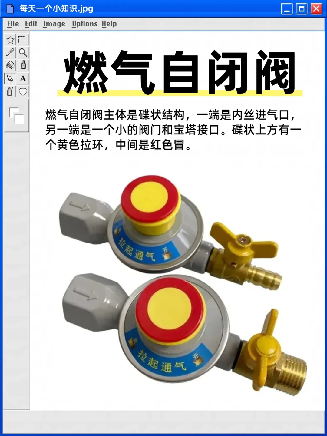 燃气使用安全:认识燃气自闭阀