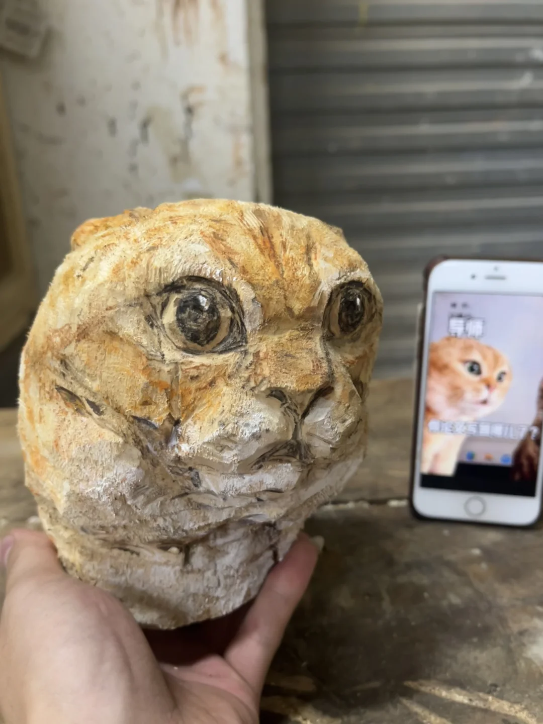 挑战木雕一百只猫咪：第四只