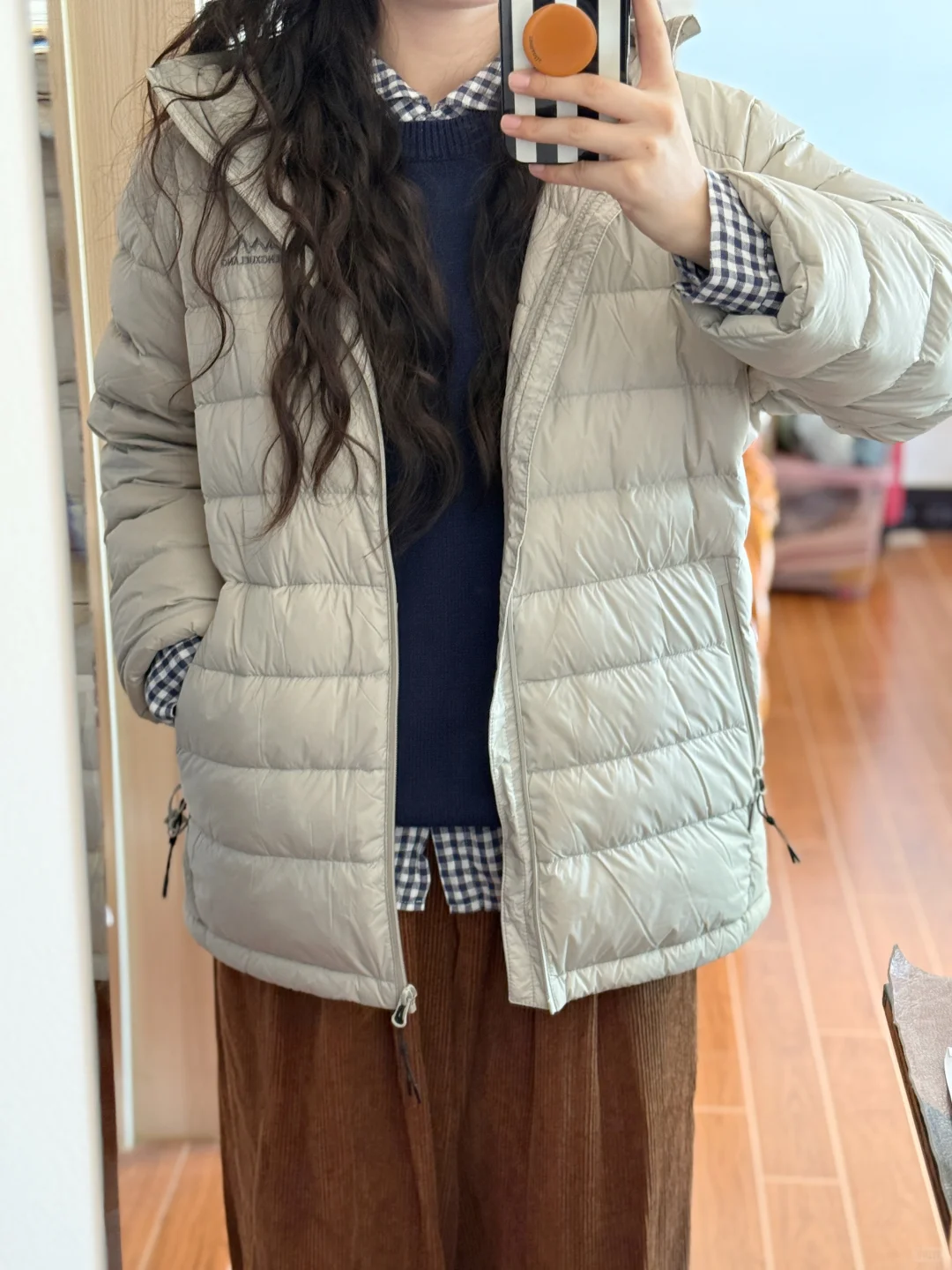 排骨羽绒服，灰色的好喜欢呀~