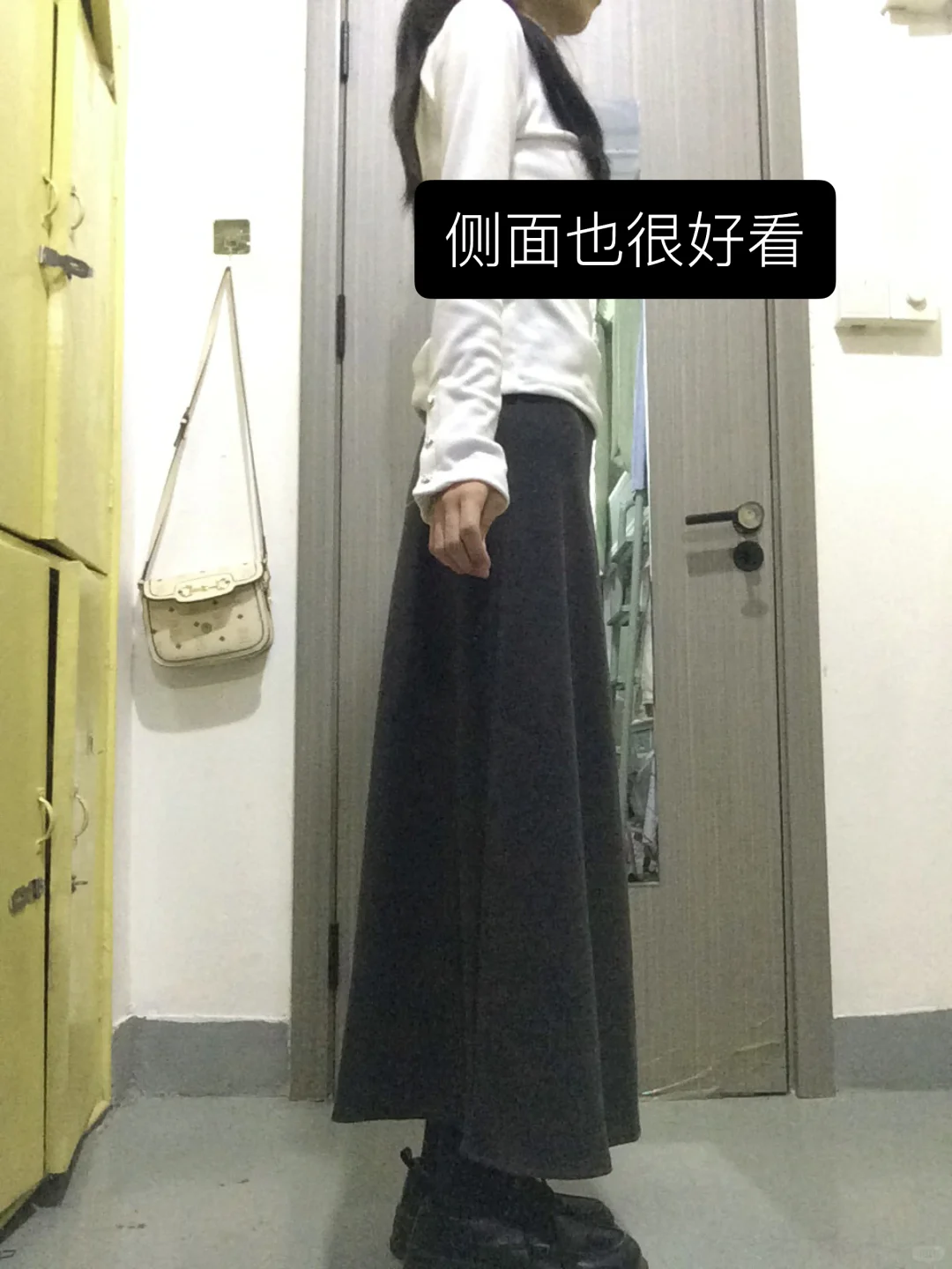 40+毛呢A字长裙测评来啦 韩系高智感