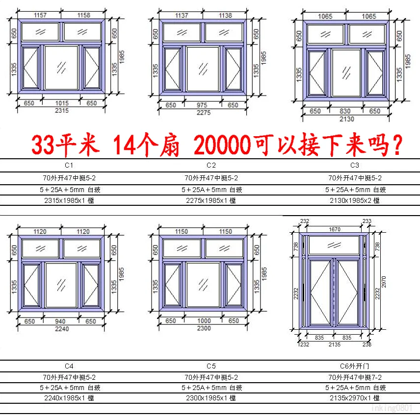 33平米窗户，2万可以吗？