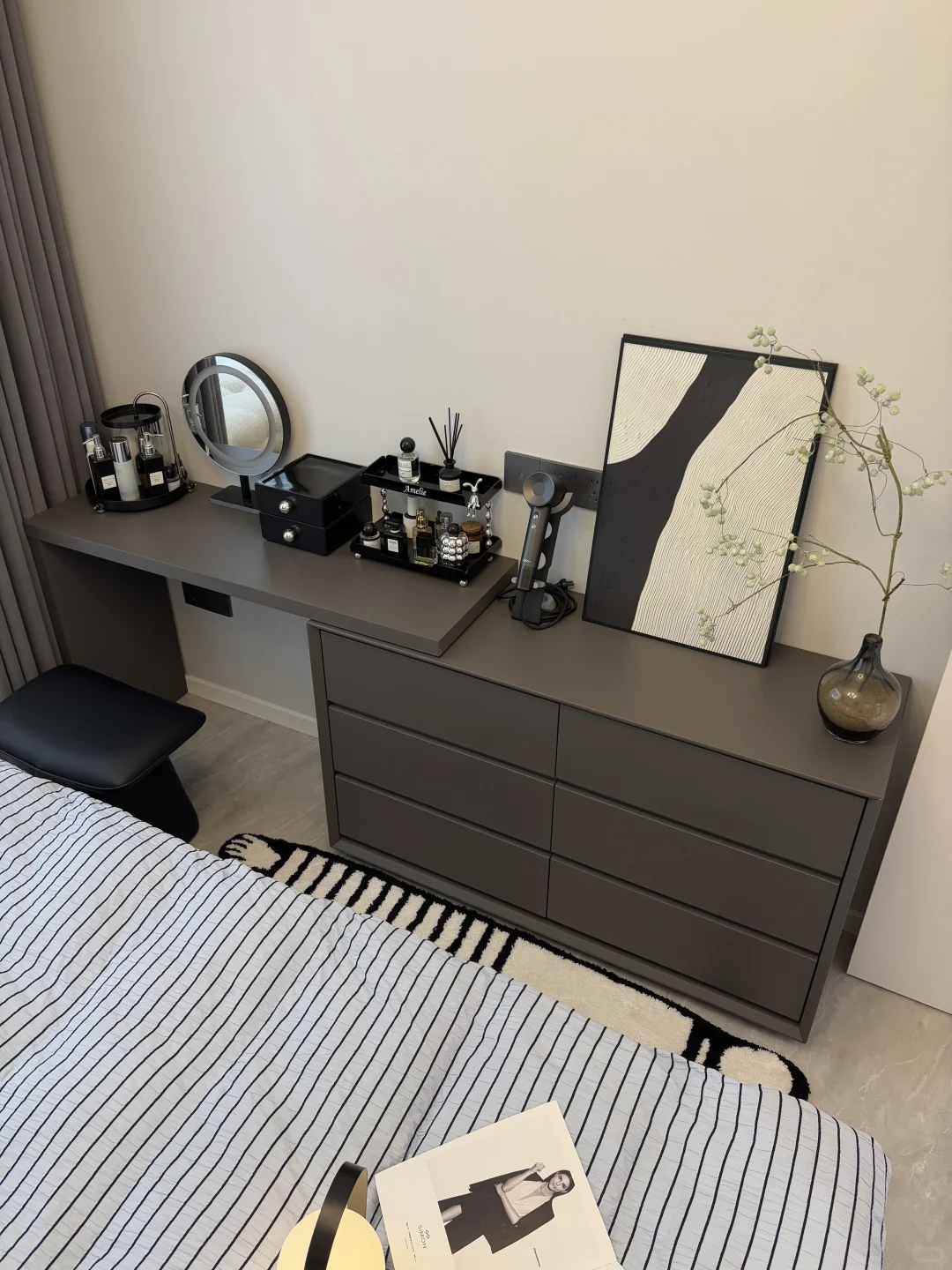 跟着买❗️斗柜梳妆台一体选购攻略,附尺寸❗️