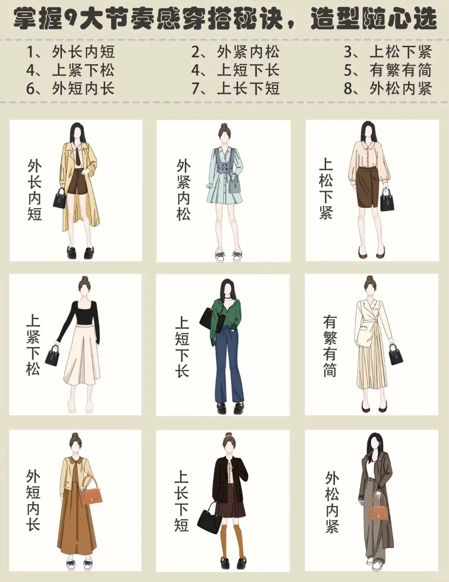 收藏笔记｜服装色彩搭配法则与款式方式技巧