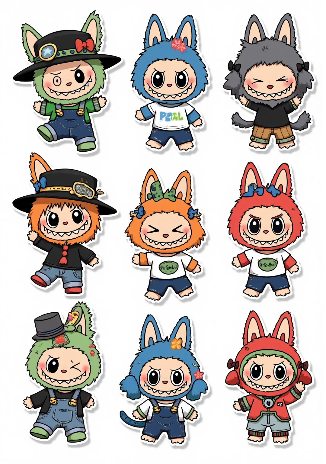 ?每日分享|LABUBU九宫格素材