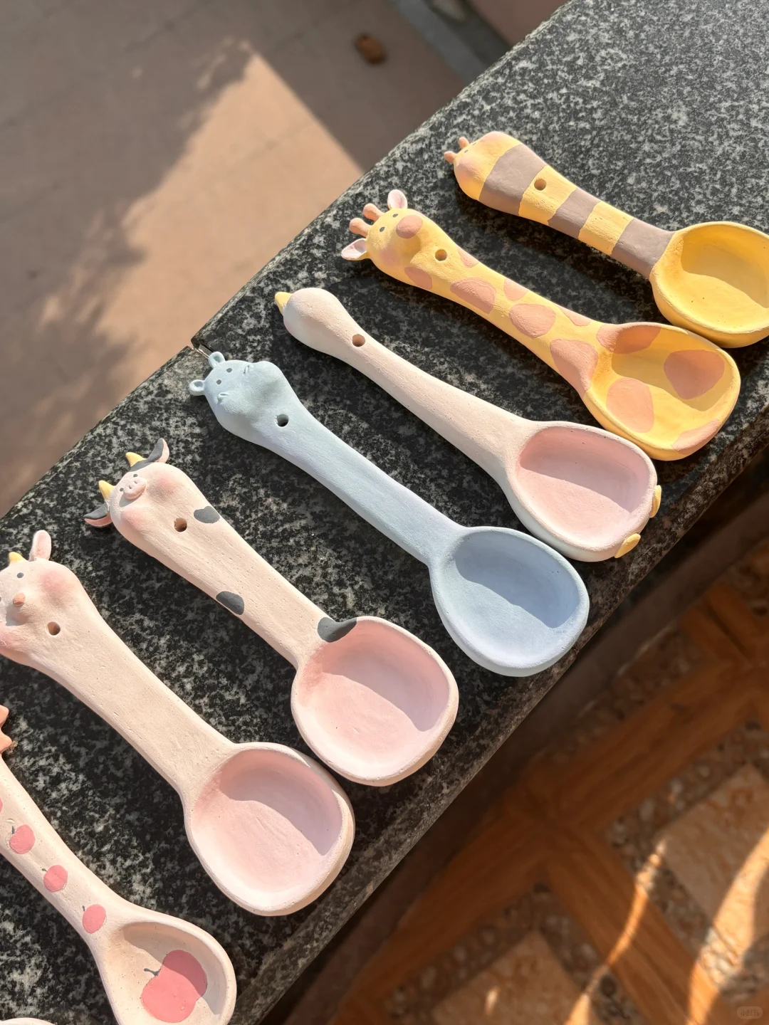 做陶艺以来的第一批勺（未烧）