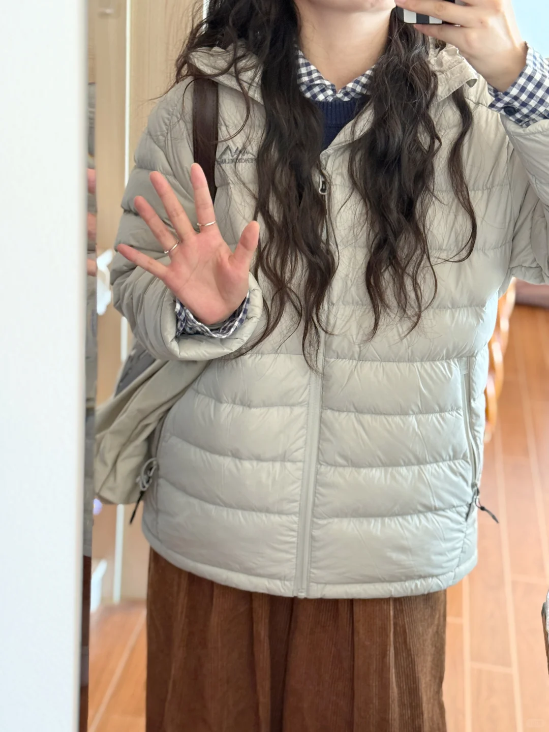 排骨羽绒服，灰色的好喜欢呀~