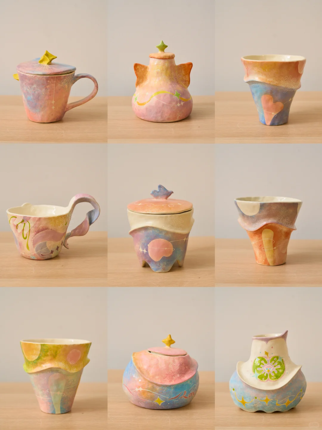 把童话感装进杯子里✨｜手捏器物分享