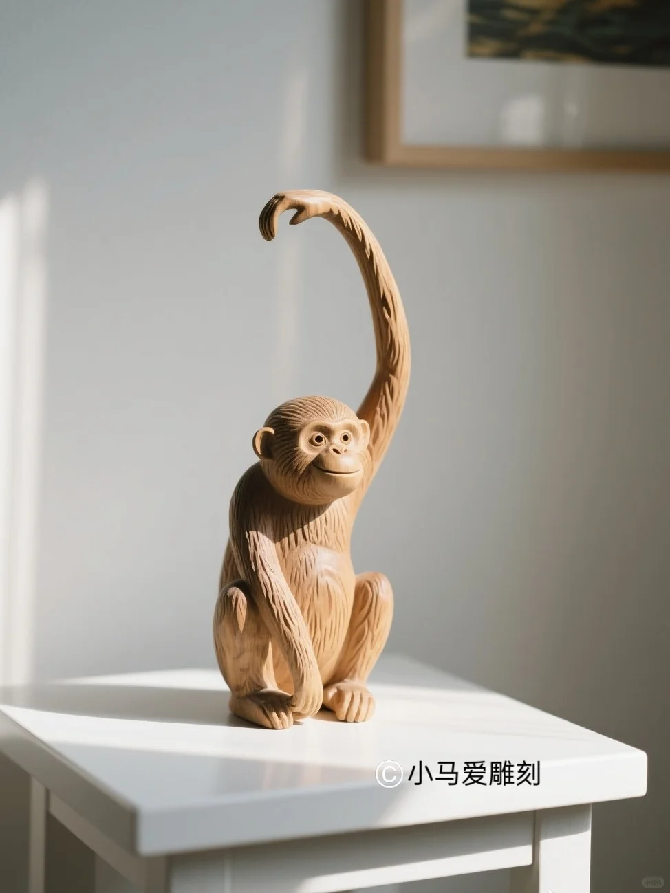 挑战100款木雕工艺品｜长臂猴