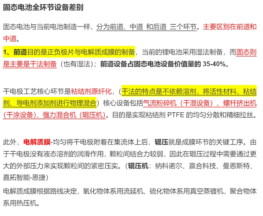 固态电池新增投资机会-设备篇（下）