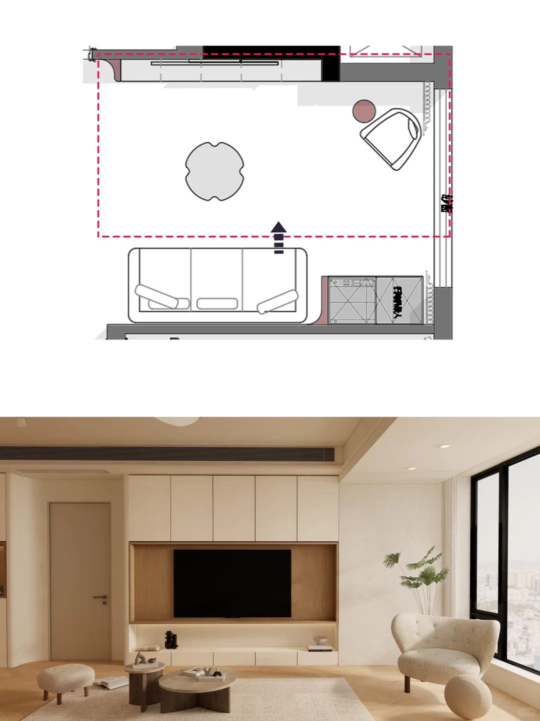 户型优化 | 90㎡的奶油原木三居室,超绝空间
