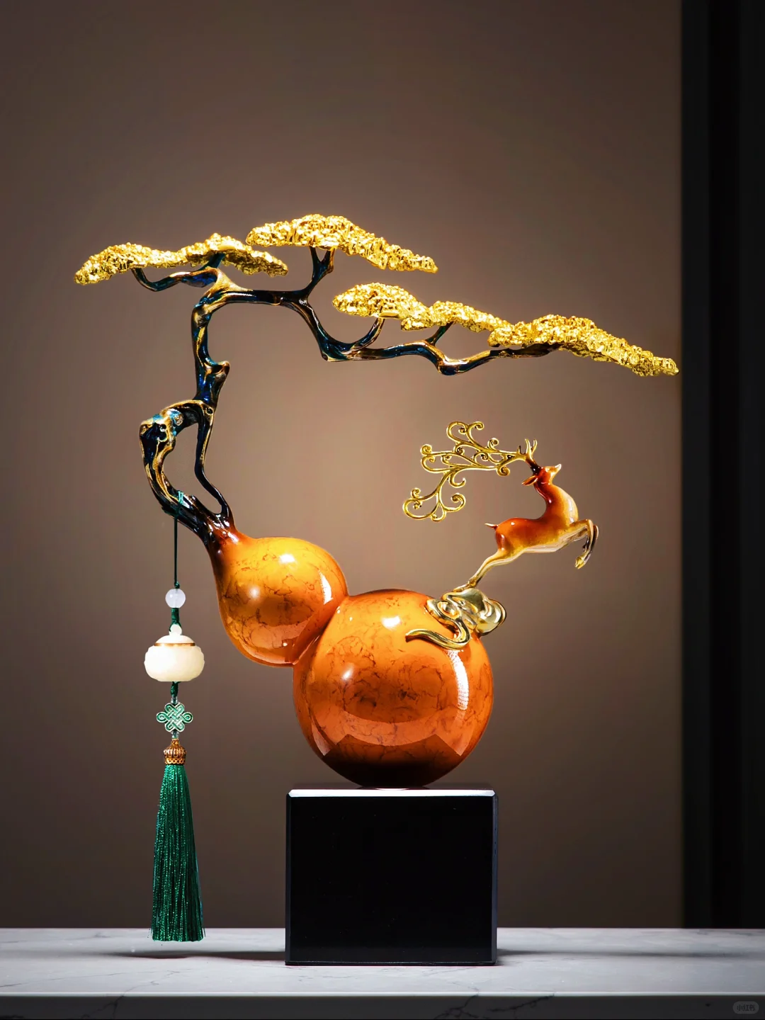 全铜大葫芦福禄摆件，事事如意，高级感满满！