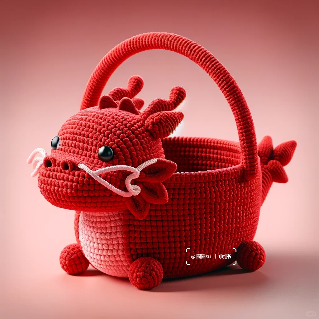 喜气洋洋｜十二生肖钩编果篮收纳篮