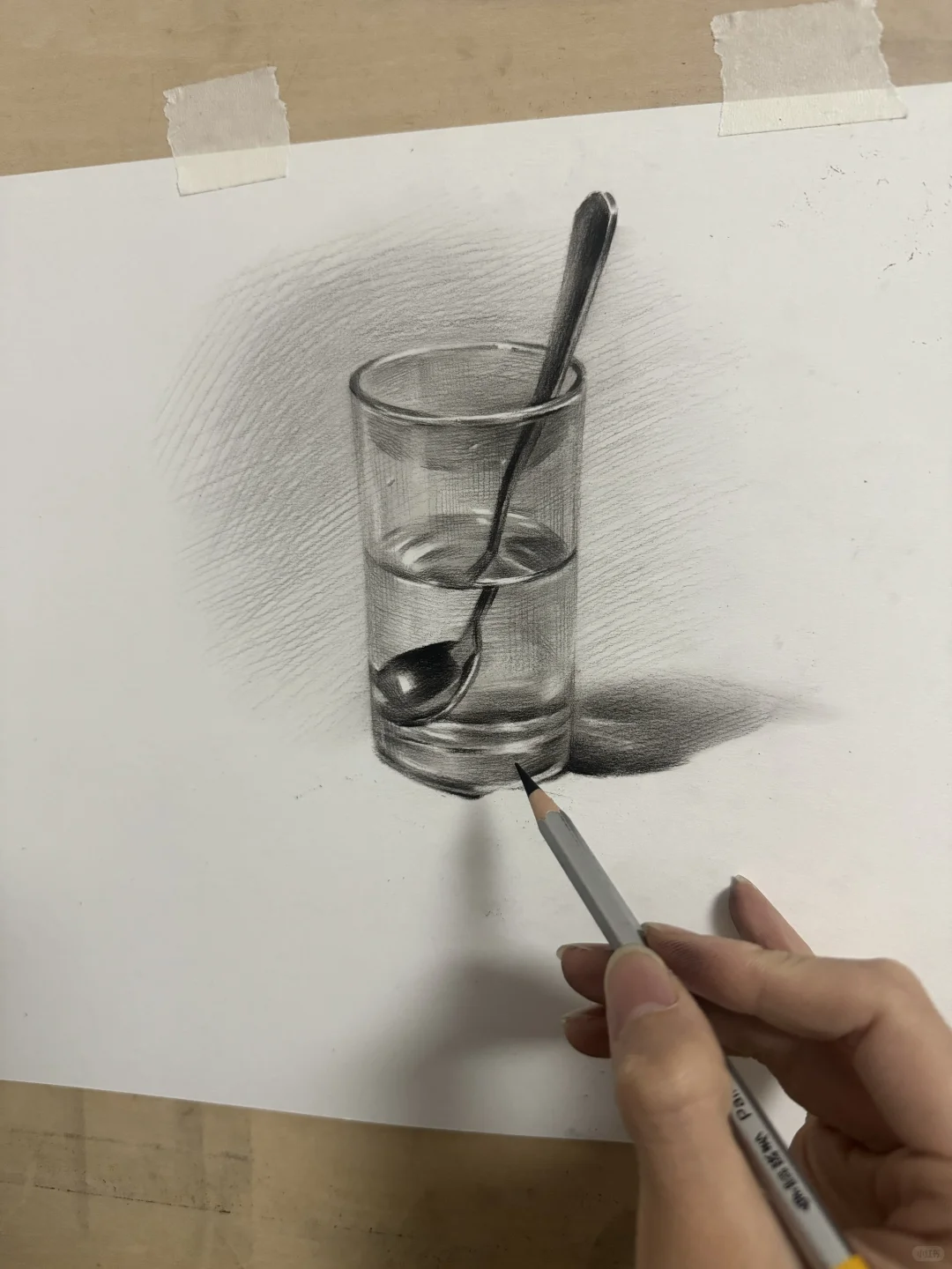 素描玻璃杯高清步骤图?