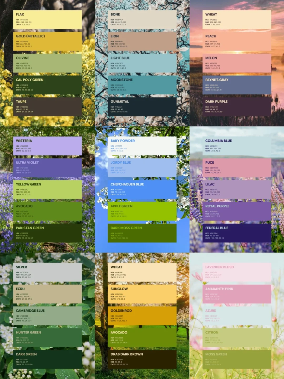 每日色卡Vol.23｜春夏必收的氛围感配色 ✅