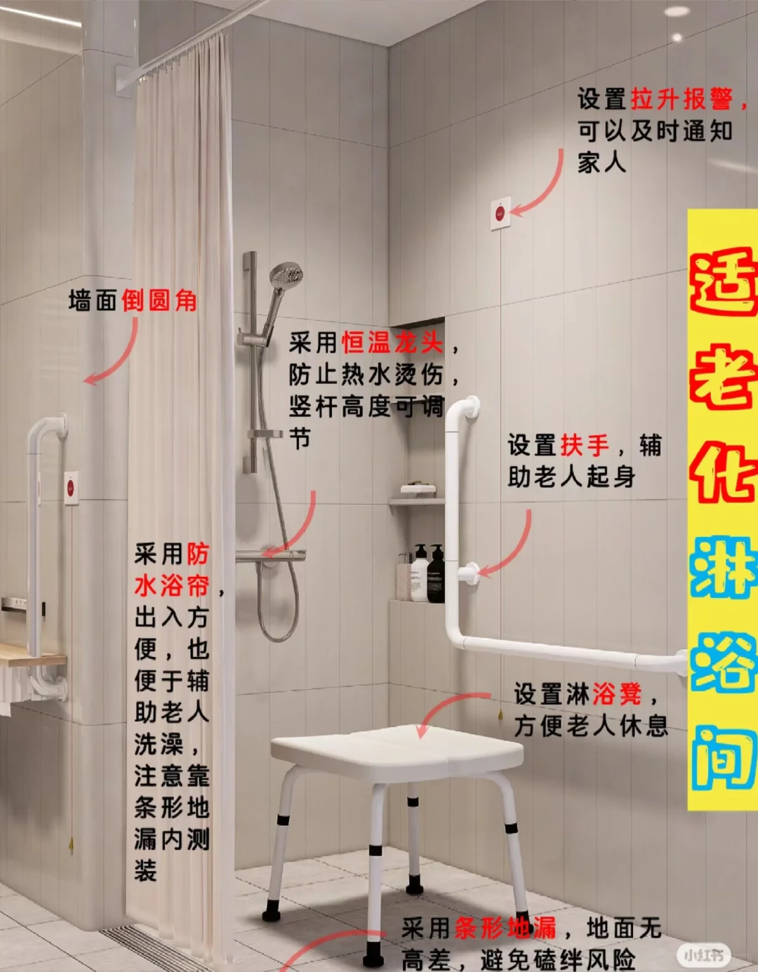 ?【适老化卫生间改造全攻略｜让爸妈安全又