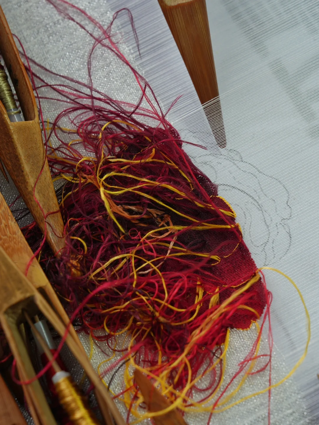 缂丝面料 | 山茶花缂丝衣料