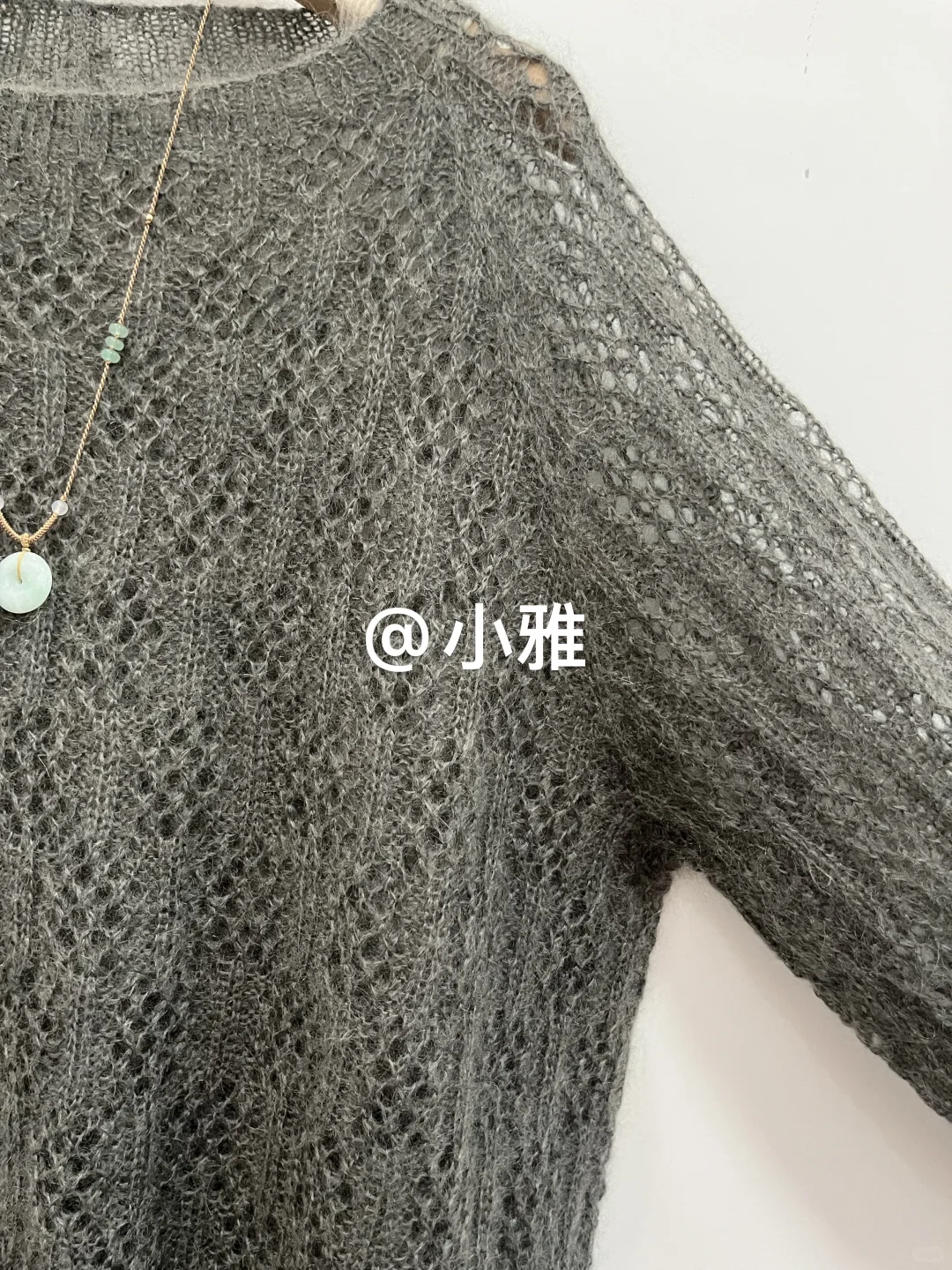 浅秋/镂空花马海毛毛衣教程分享