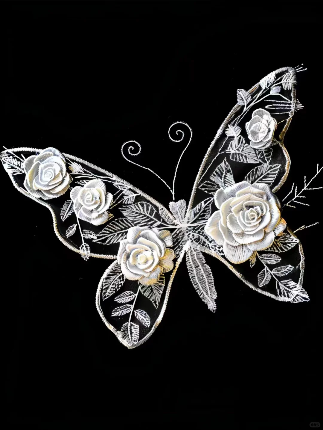 刺绣蝴蝶-创意图案设计分享