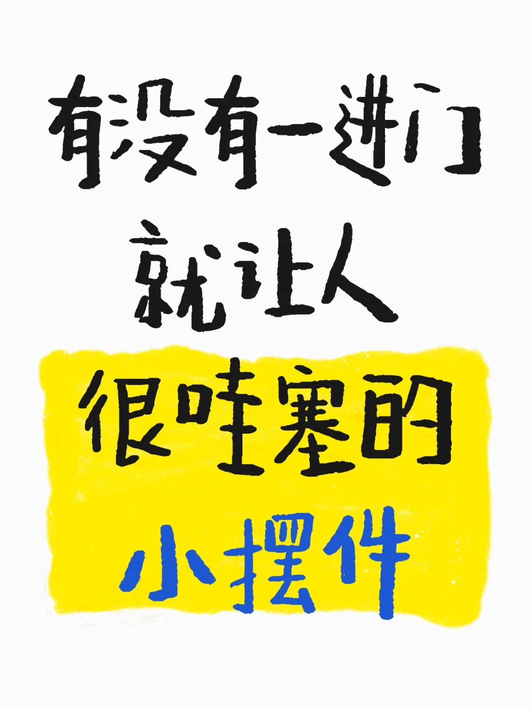 有没有一进门就让人很哇塞的小摆件推荐呀